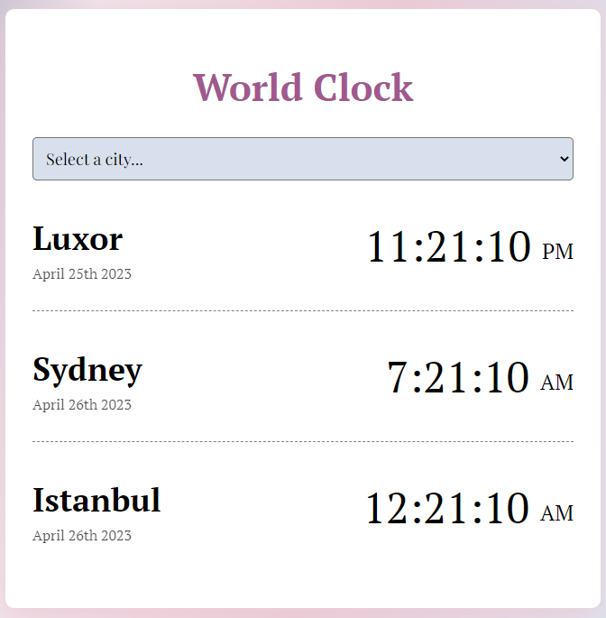 World Clock App